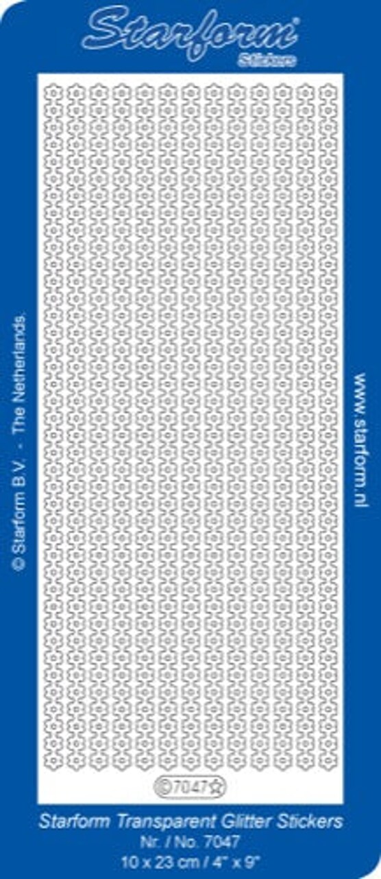 Starform Deco Stickers - Small Flower Border - Glitter Violet